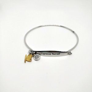 Extraordinary Life Bracelet Espresso Yourself Sterling Silver Coffee Charm
